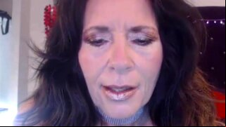 Naughty old step mom with dirty talks bangs cunt and gets cum