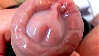 Close up wank. My wet big foreskin with hot wank sound.
